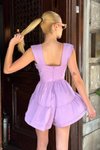 Lila Mini Ametist Elbise
