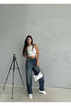 Mavi Koyu Tint Renk Straight Fit %100 Koton Denim