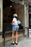 Mavi Mini Kargo Cep Püskül Detay Kot Etek