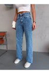 Mavi Punch Tasarım Wide Leg Jean Pantolon
