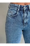 Mavi Punch Tasarım Wide Leg Jean Pantolon