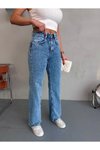 Mavi Punch Tasarım Wide Leg Jean Pantolon