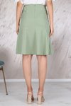 Mint Midi Mevsimlik Parçalıkloş Etek
