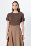 Mocca Midi Volanlı Mocha Etek