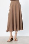 Mocca Midi Volanlı Mocha Etek