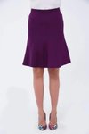 Mor Mini Mevsimlik Parçalı Kloş Etek