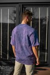 Mor Yıkama Detay Oversize Unisex Penye Tshirt