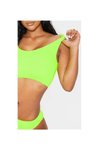Neon Yeşili Yüksek Belli Özel Bikini Takım