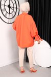 Oranj Kolları Bağlamalı İpli Tunik