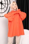 Oranj Kolları Bağlamalı İpli Tunik