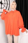 Oranj Kolları Bağlamalı İpli Tunik