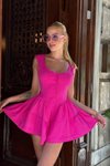 Pembe Mini Ametist Elbise