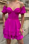 Pembe Mini Owen Sırt Detay Elbise