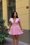 Pembe Mini Poplin Elbise