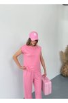 Pembe Modal Kumaş Vatkalı Alt Üst İkili Takım
