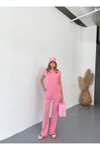 Pembe Modal Kumaş Vatkalı Alt Üst İkili Takım