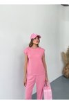 Pembe Modal Kumaş Vatkalı Alt Üst İkili Takım