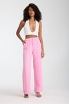Pembe Müslin Oversize Palazzo Pantolon
