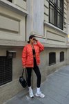 Portakal Kapitone Oversize Ceket