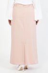 Pudra Uzun Kemerli Büyük Beden Etek