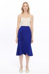 Saks Midi Seasonal Flared Crepe Skirt
