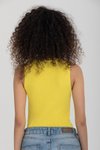 Sarı Basic Crop Triko