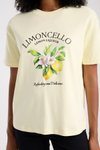 Sarı Limon Baskılı Oversize T-shirt