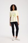 Sarı Limon Baskılı Oversize T-shirt