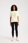 Sarı Limon Baskılı Oversize T-shirt