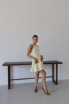 Sarı Mini Halter Yaka Elbise