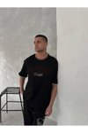 Siyah Boston Oversize Unisex Tshirt