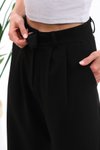Siyah Cırt Kapama Bol Paça Palazzo Pantolon