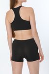 Siyah Desenli Şortlu Bikini Takım