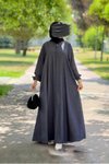 Black Denim Mevlana Abaya