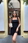 Siyah Mini Askılı Lady Sırt Detay Elbise