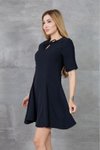 Siyah Mini Volanlı Kısa Kollu Yazlık Giy Çık Elbise