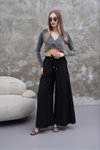 Siyah Modal Kumaş Etek Pantolon
