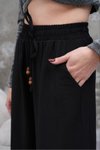 Siyah Modal Kumaş Etek Pantolon