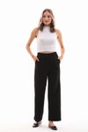 Siyah Palazzo Oversize Kesim Pantolon