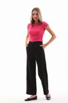 Siyah Palazzo Oversize Kesim Pantolon