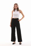 Siyah Palazzo Oversize Kesim Pantolon