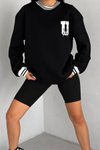 Black Unisex Oversize Sweatshirt