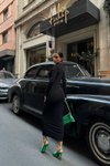 Siyah Uzun Detay Tasarım Tül Elbise