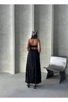 Siyah Uzun Kraşlı Etek
