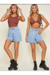 Tarçın Çift Yüz Ön Ve Arka Kullanımlı Crop Top