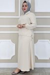 Taş Aller Dikim Detaylı İkili Tesettür Takım