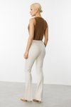 Taş Beli Lastikli Bol Paça Pantolon