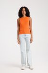 Turuncu Basic Crop Triko
