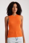 Turuncu Basic Crop Triko