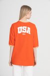 Turuncu Usa Oversize Unisex Tshirt